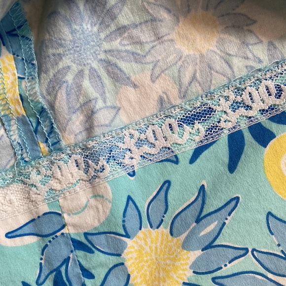 Vintage Lilly Pulitzer Blue Daisy Tennis Mini Skirt - Picture 4 of 6